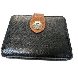 Stonemountain Black Leather Wallet Bifold 5" x 4"